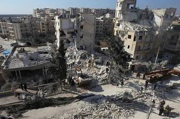 Dozens killed in separate air raids across Syria