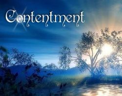 Contentment is a sign of wealth