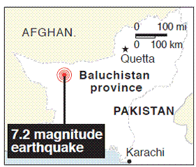 Quake rocks southwest Pakistan 