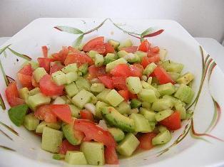 Salade de Tomates et Concombres