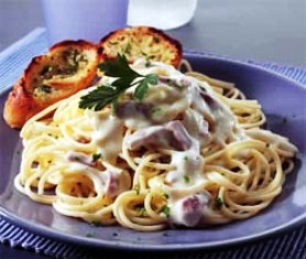 Tallarines a la carbonara